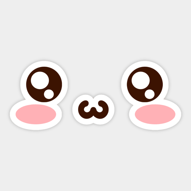 Kawaii face Sticker by Qwerty